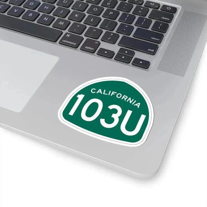 California 103U (California) (Road Sign) STICKER Vinyl Kiss-Cut Decal - The Sticker Space