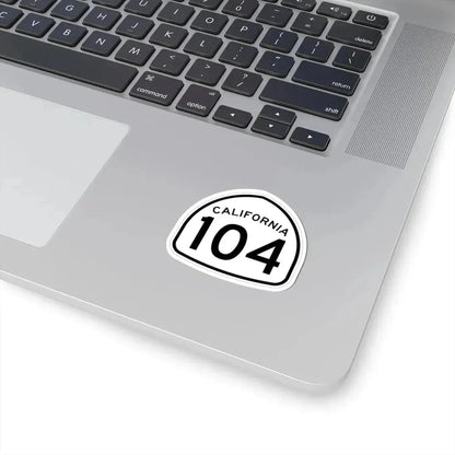 California 104 1957 (California) (Road Sign) STICKER Vinyl Kiss-Cut Decal - The Sticker Space