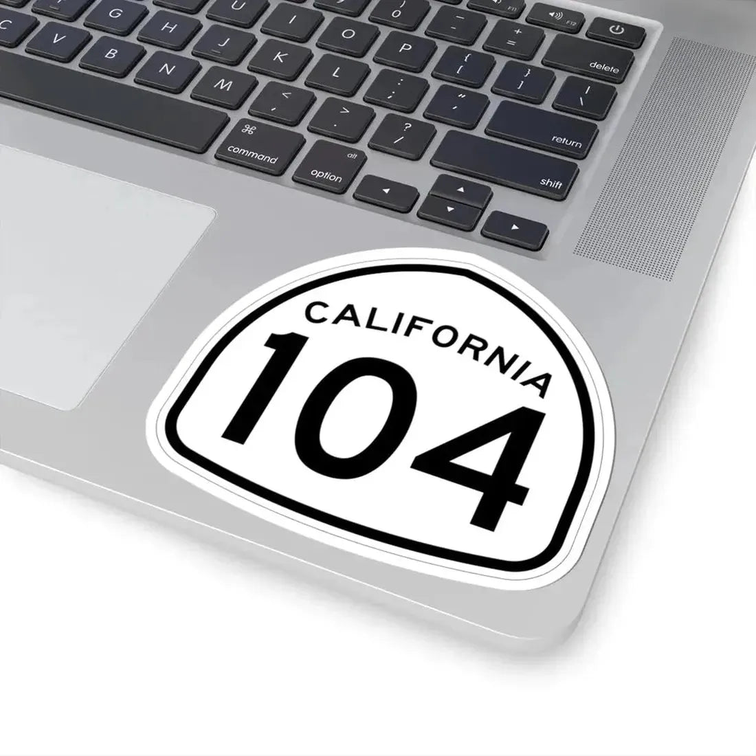 California 104 1957 (California) (Road Sign) STICKER Vinyl Kiss-Cut Decal - The Sticker Space