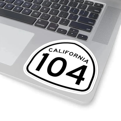 California 104 1957 (California) (Road Sign) STICKER Vinyl Kiss-Cut Decal - The Sticker Space