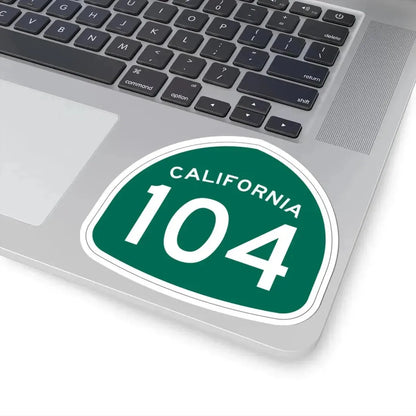 California 104 (California) (Road Sign) STICKER Vinyl Kiss-Cut Decal - The Sticker Space