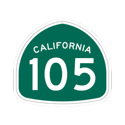 California 105 (California) (Road Sign) STICKER Vinyl Kiss-Cut Decal 3 Inch White - The Sticker Space