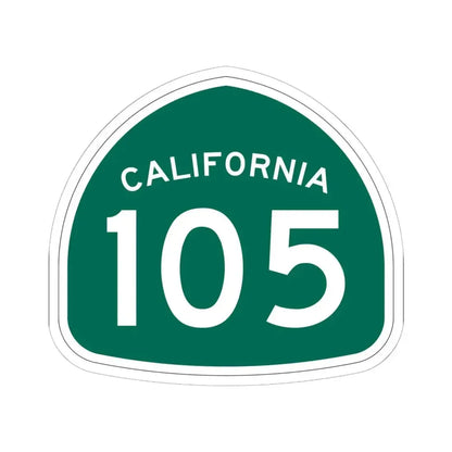 California 105 (California) (Road Sign) STICKER Vinyl Kiss-Cut Decal 6 Inch White - The Sticker Space