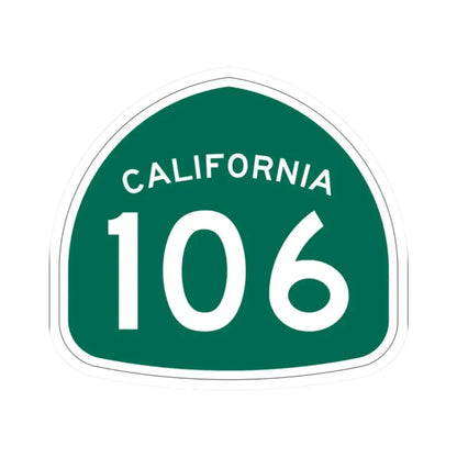 California 106 (California) (Road Sign) STICKER Vinyl Kiss-Cut Decal 2 Inch White - The Sticker Space