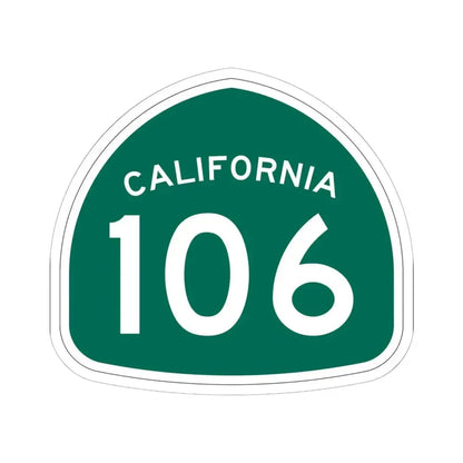California 106 (California) (Road Sign) STICKER Vinyl Kiss-Cut Decal 6 Inch White - The Sticker Space