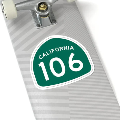 California 106 (California) (Road Sign) STICKER Vinyl Kiss-Cut Decal - The Sticker Space
