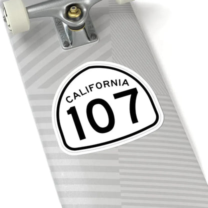 California 107 1957 (California) (Road Sign) STICKER Vinyl Kiss-Cut Decal - The Sticker Space