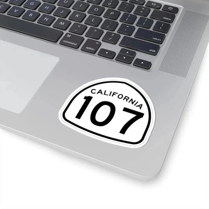 California 107 1957 (California) (Road Sign) STICKER Vinyl Kiss-Cut Decal - The Sticker Space