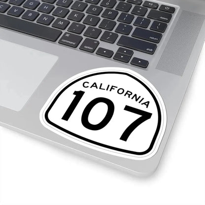 California 107 1957 (California) (Road Sign) STICKER Vinyl Kiss-Cut Decal - The Sticker Space