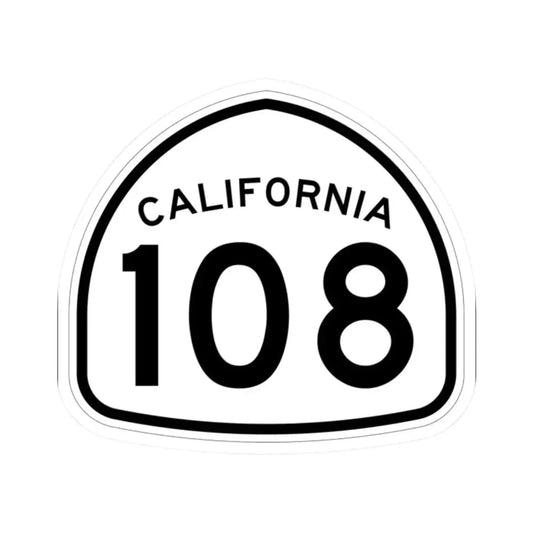 California 108 1957 (California) (Road Sign) STICKER Vinyl Kiss-Cut Decal 2 Inch White - The Sticker Space
