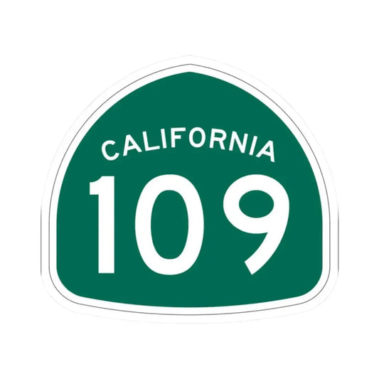 California 109 (California) (Road Sign) STICKER Vinyl Kiss-Cut Decal 2 Inch White - The Sticker Space