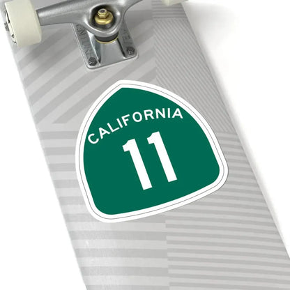 California 11 (California) (Road Sign) STICKER Vinyl Kiss-Cut Decal - The Sticker Space