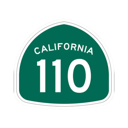 California 110 (California) (Road Sign) STICKER Vinyl Kiss-Cut Decal 2 Inch White - The Sticker Space
