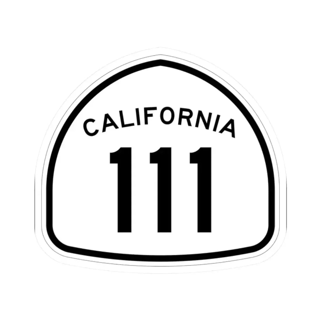 California 111 1957 (California) (Road Sign) STICKER Vinyl Kiss-Cut Decal 2 Inch White - The Sticker Space