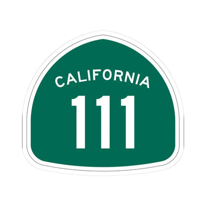 California 111 (California) (Road Sign) STICKER Vinyl Kiss-Cut Decal 3 Inch White - The Sticker Space