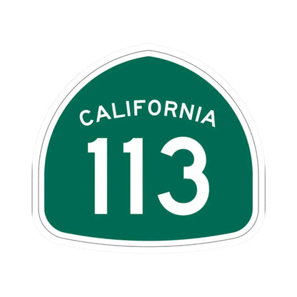 California 113 (California) (Road Sign) STICKER Vinyl Kiss-Cut Decal 2 Inch White - The Sticker Space