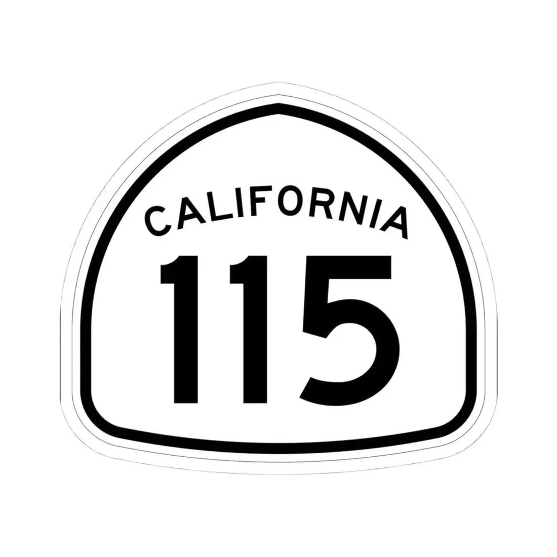 California 115 1957 (California) (Road Sign) STICKER Vinyl Kiss-Cut Decal 4 Inch White - The Sticker Space