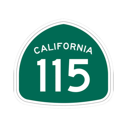 California 115 (California) (Road Sign) STICKER Vinyl Kiss-Cut Decal 3 Inch White - The Sticker Space