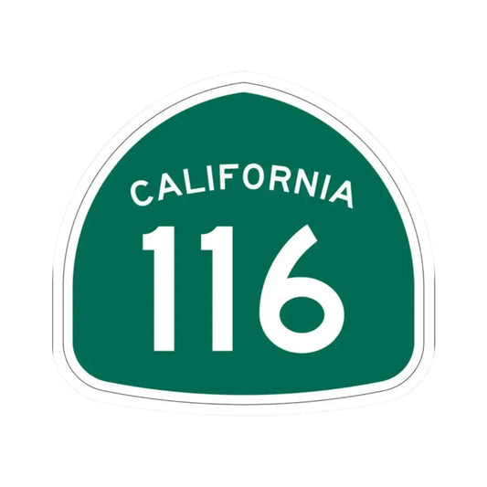 California 116 (California) (Road Sign) STICKER Vinyl Kiss-Cut Decal 2 Inch White - The Sticker Space