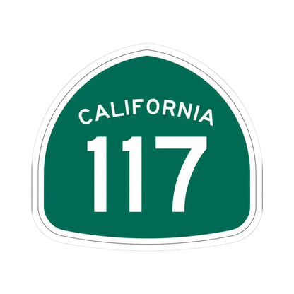 California 117 (California) (Road Sign) STICKER Vinyl Kiss-Cut Decal 3 Inch White - The Sticker Space