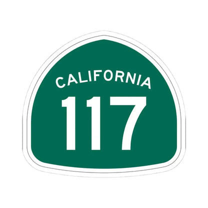 California 117 (California) (Road Sign) STICKER Vinyl Kiss-Cut Decal 4 Inch White - The Sticker Space