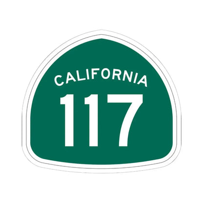 California 117 (California) (Road Sign) STICKER Vinyl Kiss-Cut Decal 6 Inch White - The Sticker Space
