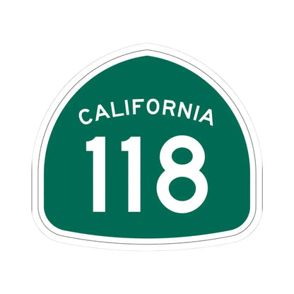California 118 (California) (Road Sign) STICKER Vinyl Kiss-Cut Decal 3 Inch White - The Sticker Space