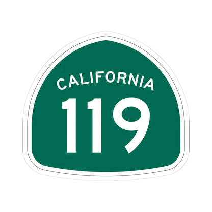 California 119 (California) (Road Sign) STICKER Vinyl Kiss-Cut Decal 3 Inch White - The Sticker Space