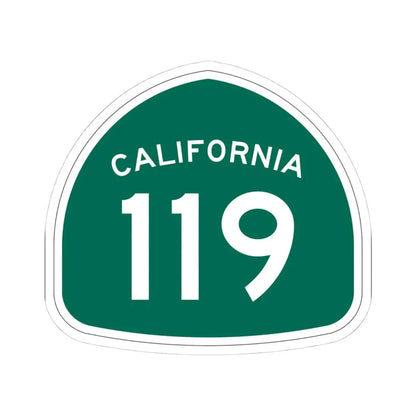 California 119 (California) (Road Sign) STICKER Vinyl Kiss-Cut Decal 4 Inch White - The Sticker Space