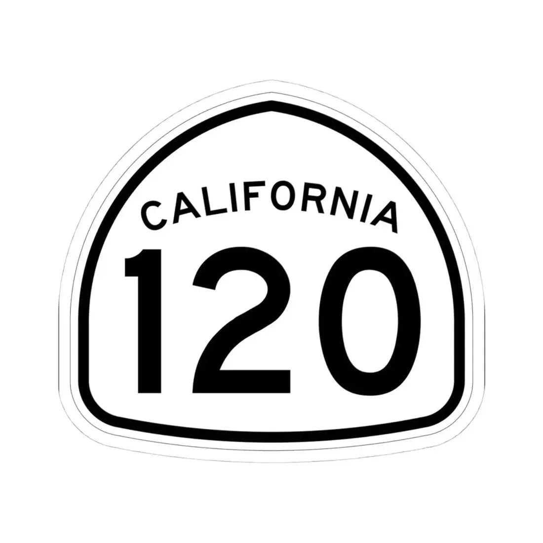 California 120 1957 (California) (Road Sign) STICKER Vinyl Kiss-Cut Decal 4 Inch White - The Sticker Space