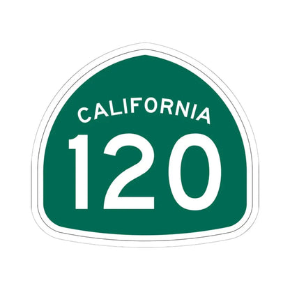 California 120 (California) (Road Sign) STICKER Vinyl Kiss-Cut Decal 6 Inch White - The Sticker Space