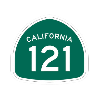 California 121 (California) (Road Sign) STICKER Vinyl Kiss-Cut Decal 2 Inch White - The Sticker Space