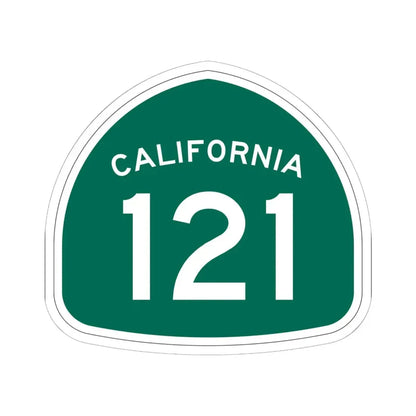 California 121 (California) (Road Sign) STICKER Vinyl Kiss-Cut Decal 6 Inch White - The Sticker Space