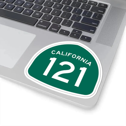 California 121 (California) (Road Sign) STICKER Vinyl Kiss-Cut Decal - The Sticker Space