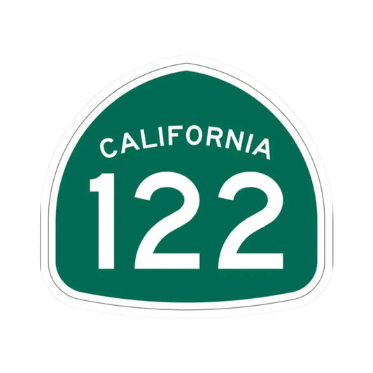 California 122 (California) (Road Sign) STICKER Vinyl Kiss-Cut Decal 2 Inch White - The Sticker Space