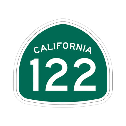 California 122 (California) (Road Sign) STICKER Vinyl Kiss-Cut Decal 6 Inch White - The Sticker Space