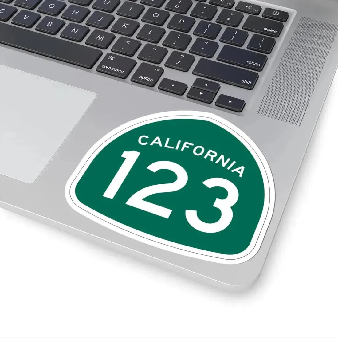 California 123 (California) (Road Sign) STICKER Vinyl Kiss-Cut Decal - The Sticker Space