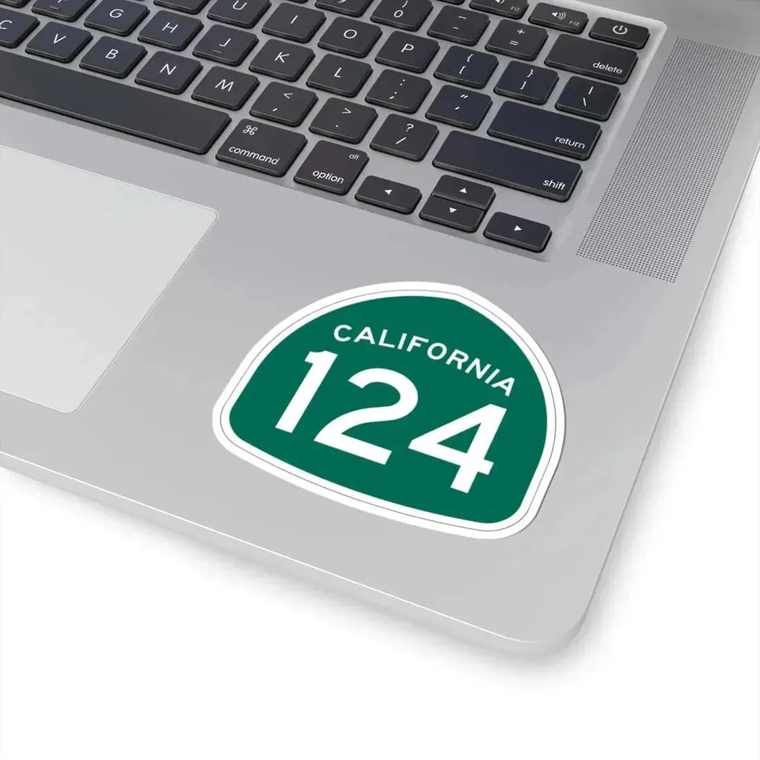 California 124 (California) (Road Sign) STICKER Vinyl Kiss-Cut Decal - The Sticker Space