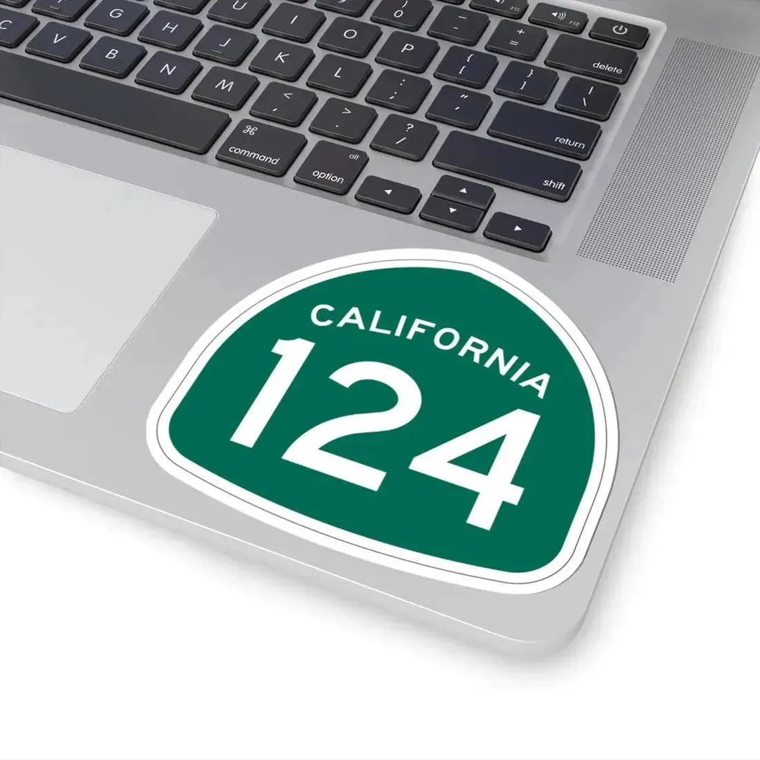 California 124 (California) (Road Sign) STICKER Vinyl Kiss-Cut Decal - The Sticker Space