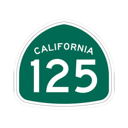 California 125 (California) (Road Sign) STICKER Vinyl Kiss-Cut Decal 3 Inch White - The Sticker Space