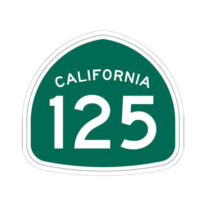 California 125 (California) (Road Sign) STICKER Vinyl Kiss-Cut Decal 6 Inch White - The Sticker Space