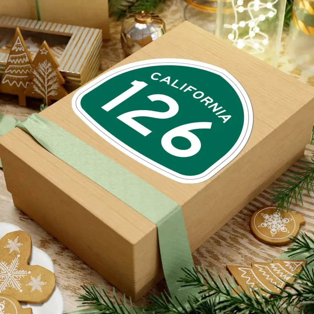 California 126 (California) (Road Sign) STICKER Vinyl Kiss-Cut Decal - The Sticker Space