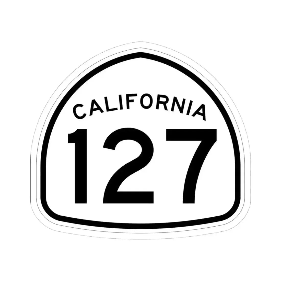 California 127 1957 (California) (Road Sign) STICKER Vinyl Kiss-Cut Decal 4 Inch White - The Sticker Space