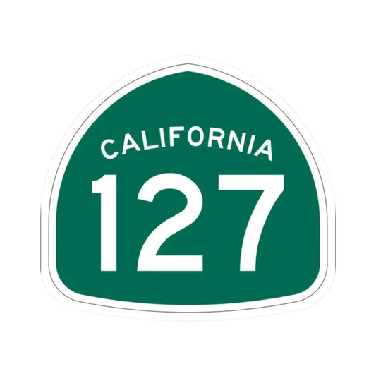 California 127 (California) (Road Sign) STICKER Vinyl Kiss-Cut Decal 2 Inch White - The Sticker Space