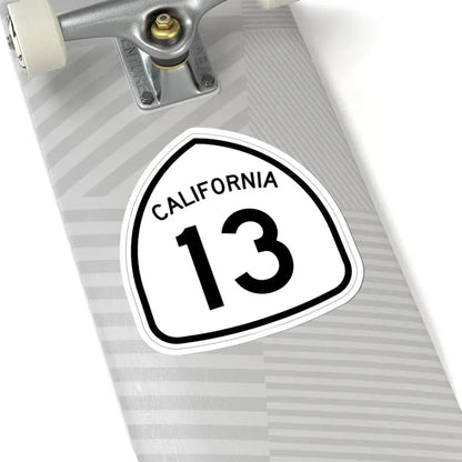 California 13 1957 (California) (Road Sign) STICKER Vinyl Kiss-Cut Decal - The Sticker Space