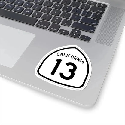 California 13 1957 (California) (Road Sign) STICKER Vinyl Kiss-Cut Decal - The Sticker Space