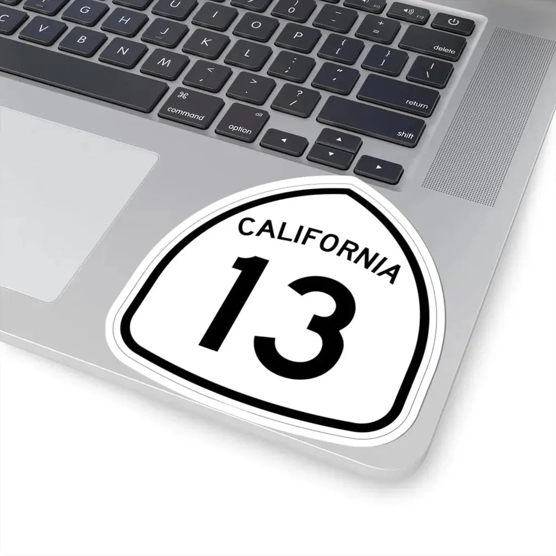 California 13 1957 (California) (Road Sign) STICKER Vinyl Kiss-Cut Decal - The Sticker Space