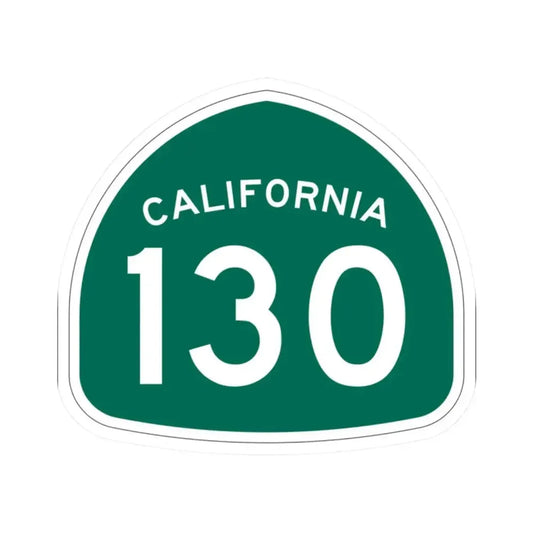 California 130 (California) (Road Sign) STICKER Vinyl Kiss-Cut Decal 2 Inch White - The Sticker Space