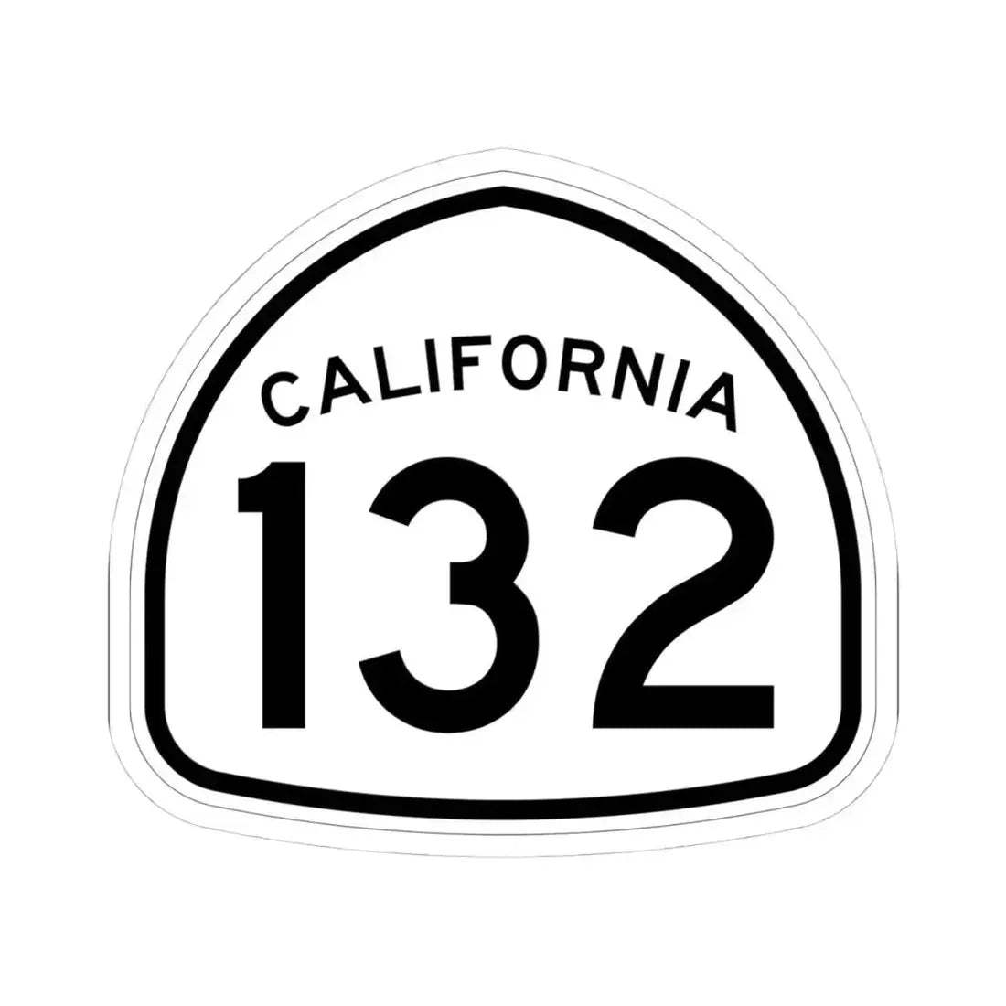 California 132 1957 (California) (Road Sign) STICKER Vinyl Kiss-Cut Decal 4 Inch White - The Sticker Space