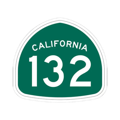 California 132 (California) (Road Sign) STICKER Vinyl Kiss-Cut Decal 4 Inch White - The Sticker Space